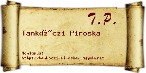Tankóczi Piroska névjegykártya