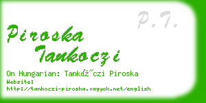 piroska tankoczi business card